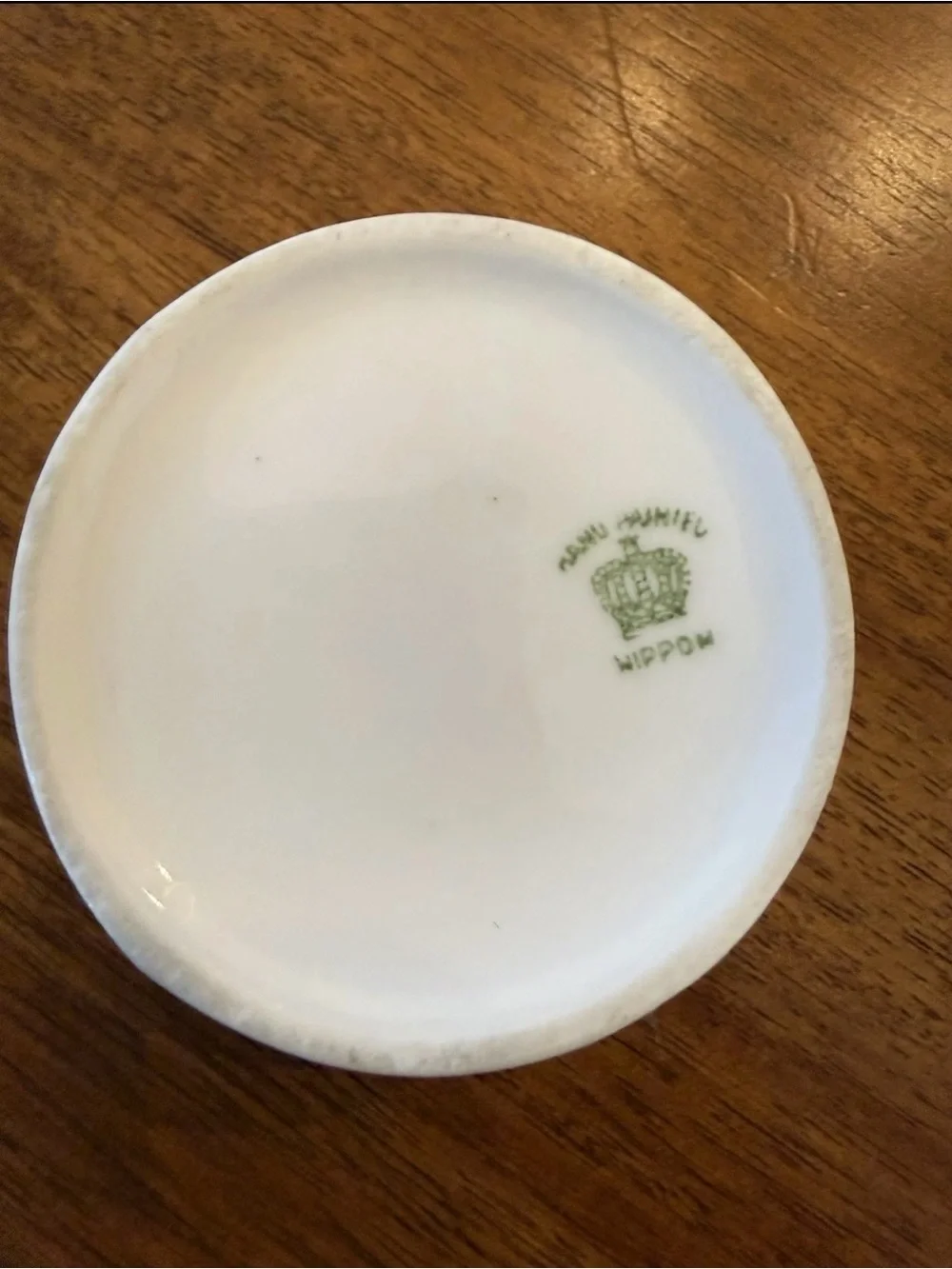 Vintage Hand-Painted Nippon Covered Trinket Dish | Moriage Floral Porcelain - Picture 6 of 7